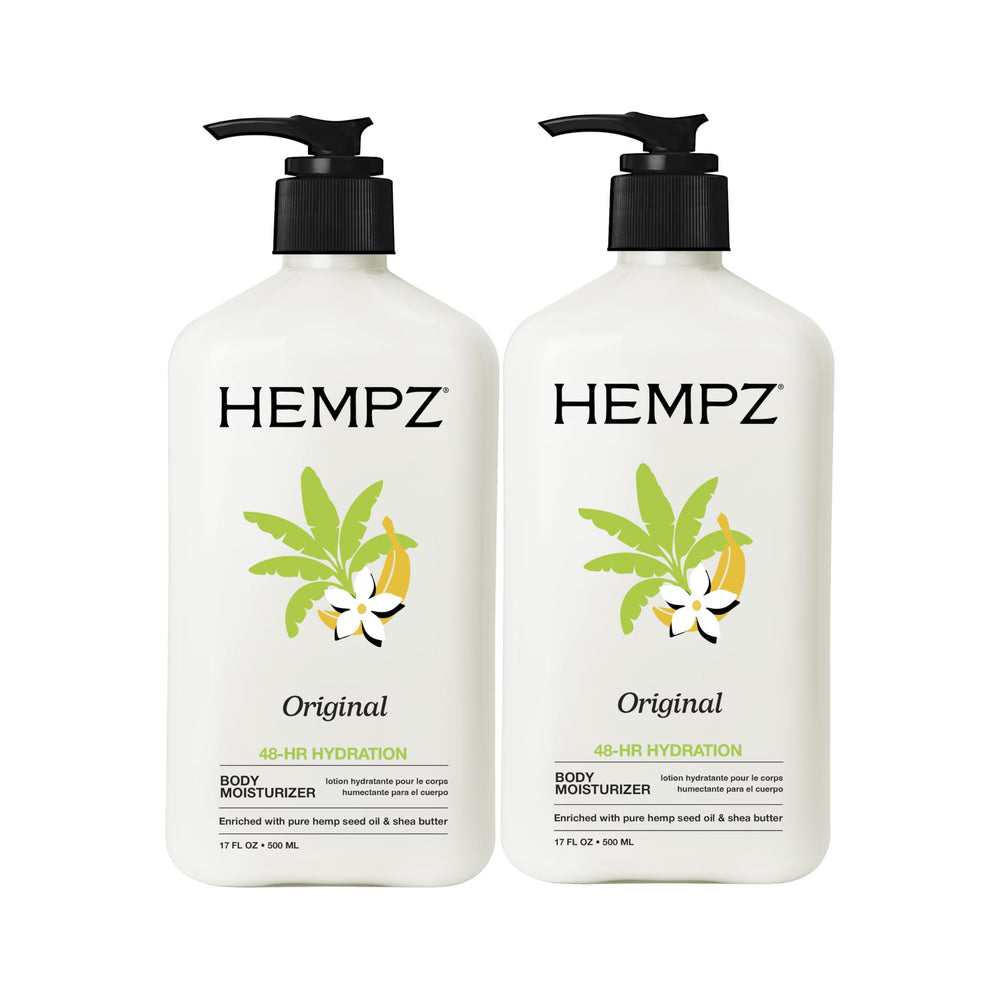 Hempz Original bottle featuring natural hemp seed oil for deep hydration