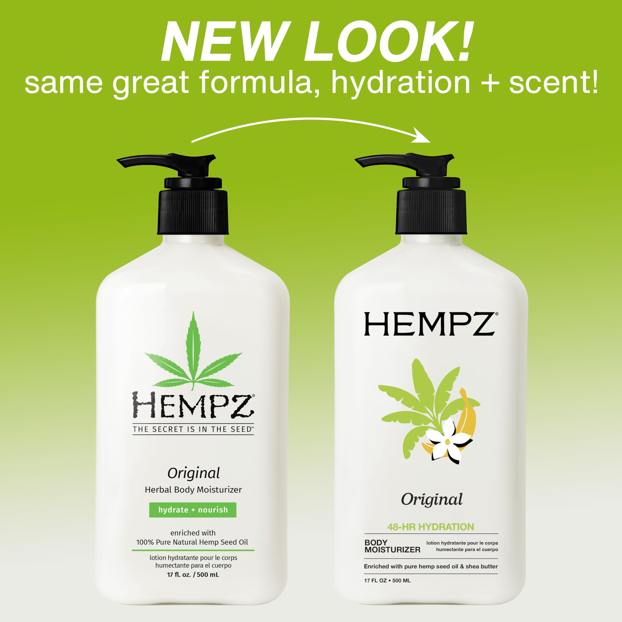 Hempz Original formula highlighting shea butter and ginseng for nourishment