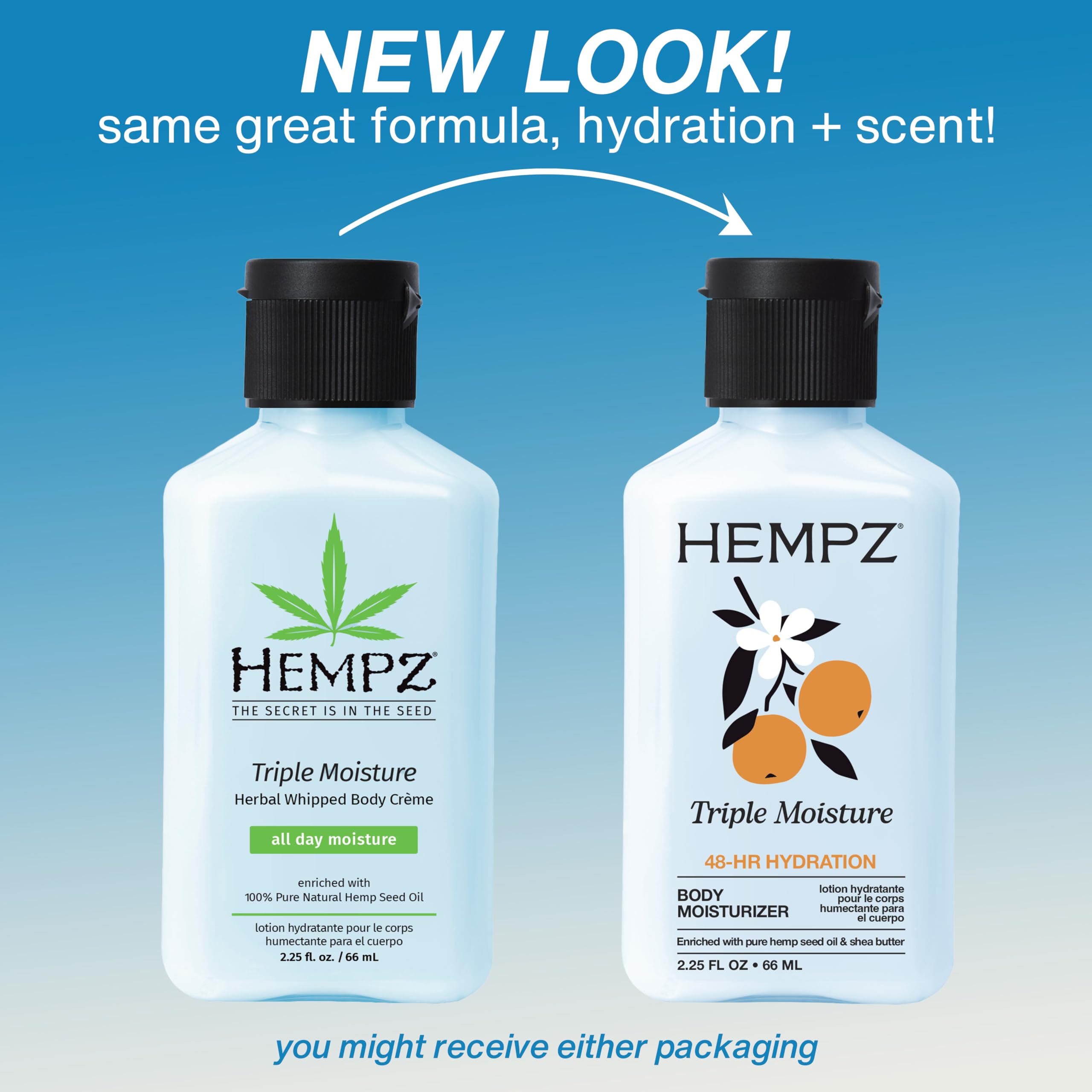 Peach grapefruit fragrance scents Hempz lotion for soft skin