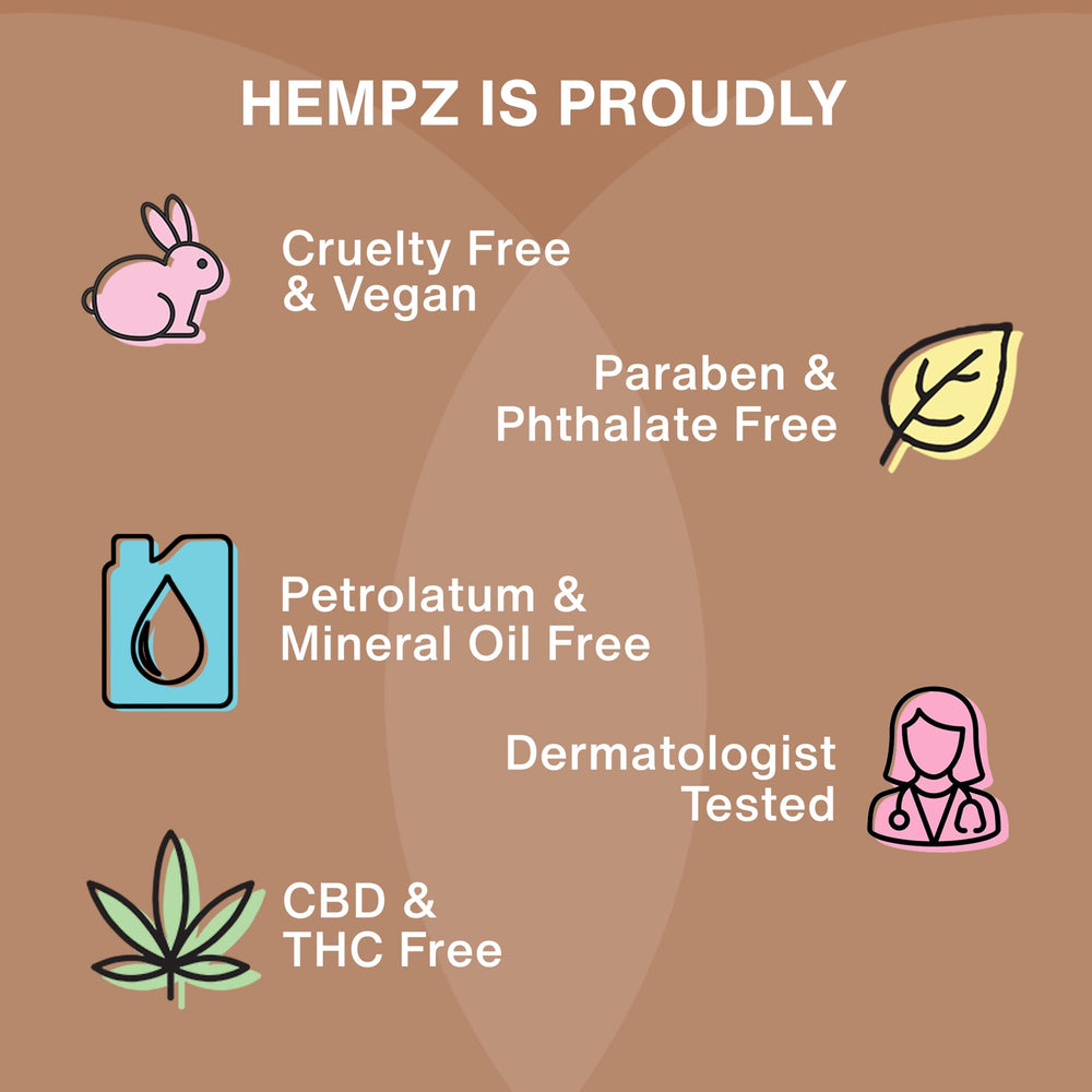 Hempz Smoothing Body Moisturizer hands applying cream for dry skin care.