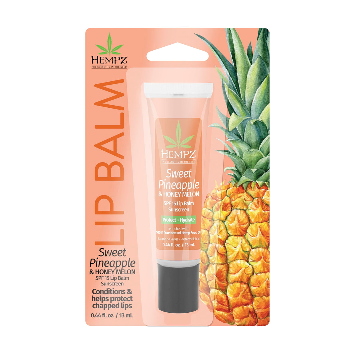 Hempz SPF15 Labial: envase cerrado para hidratación y protección