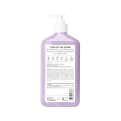 Pouring Hempz Star Dust bottle to reveal silky texture for easy application