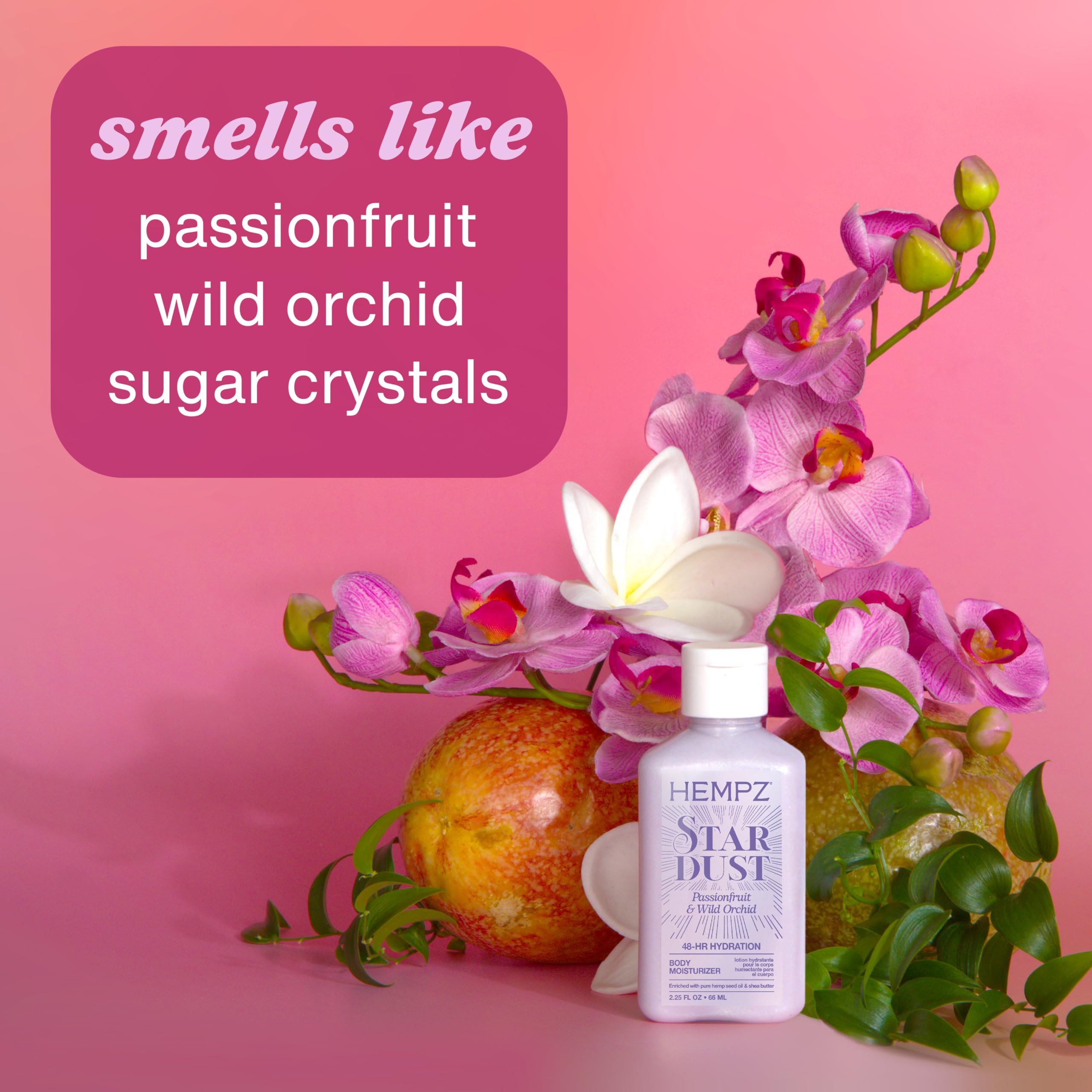 Hempz Star Dust: hidratante con aceite de semilla de cáñamo para piel calmada y nutrida.
