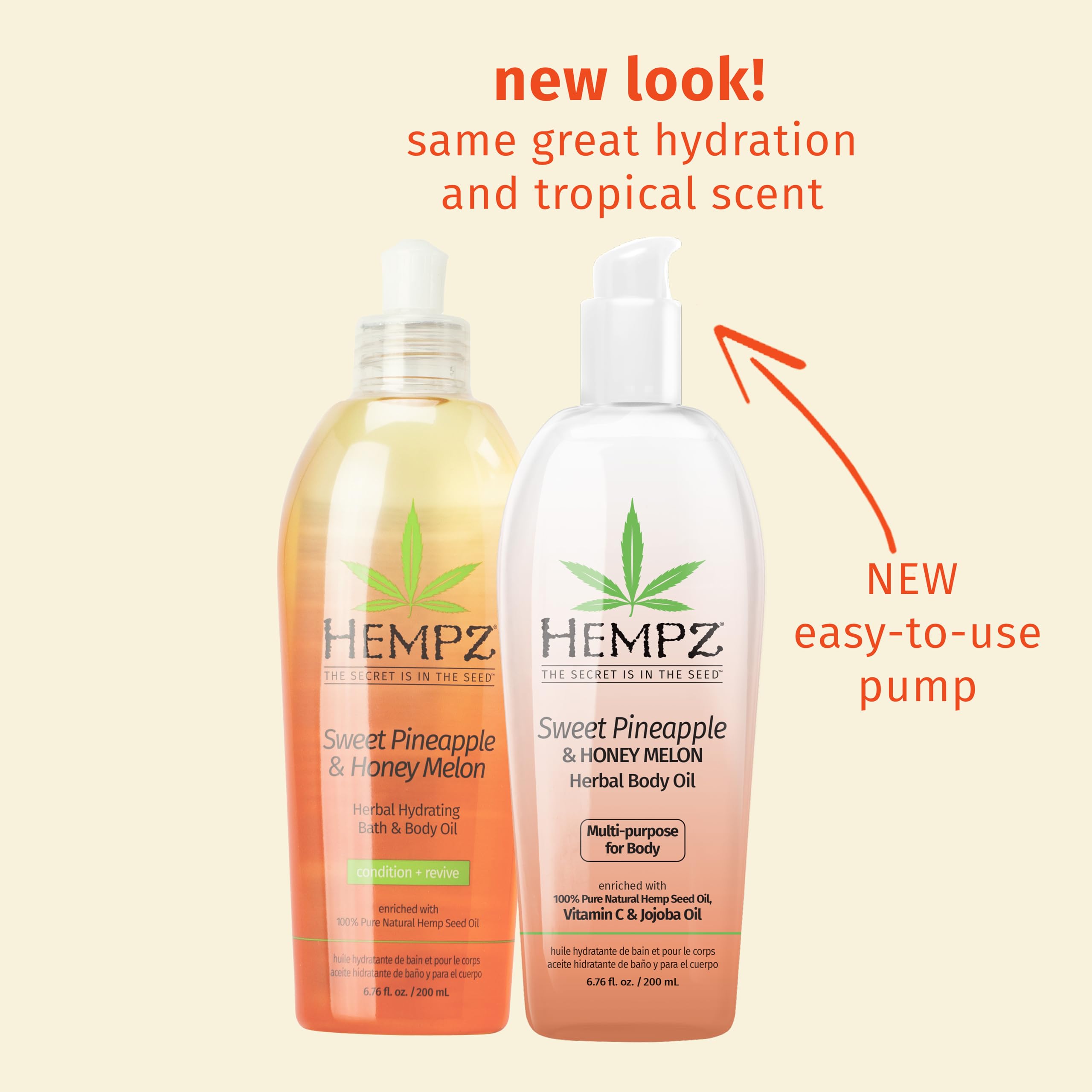 Hempz after-shower application shows smooth, scented skin