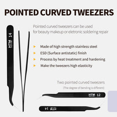 HengTianMei sharp pointed tweezer for tiny hairs and debris.