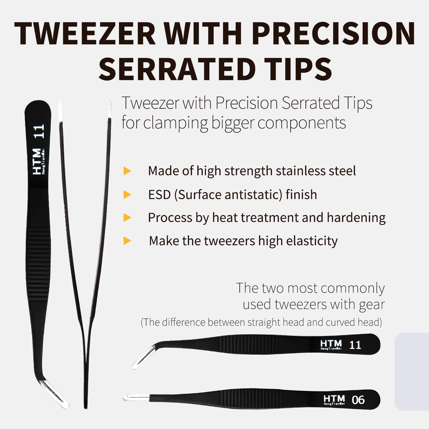 HengTianMei slanted tweezer tip enables precise brows and splinters.