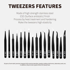 HengTianMei anti-static stainless tweezers protect sensitive electronics during assembly.