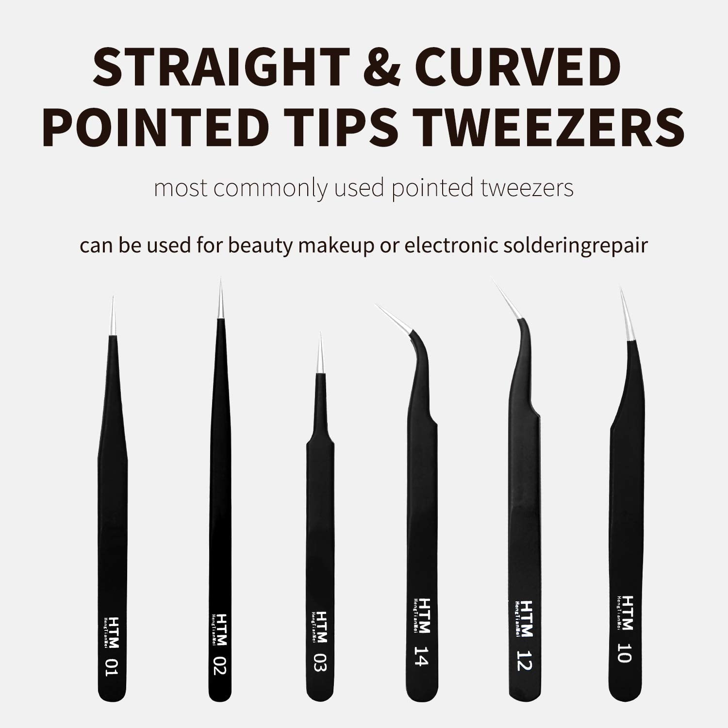 HengTianMei straight point tips ideal for gripping tiny components in tight spaces.