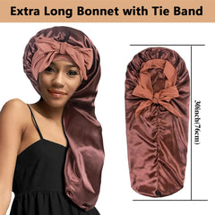 Heniho bonete satino con boton para pelo pesado, sujecion estable al dormir.