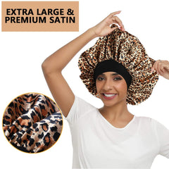 Heniho satin bonnet for braids shields dreadlocks while you rest.