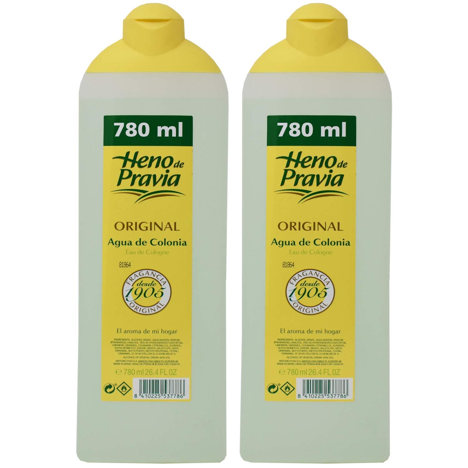 Heno de Pravia Original Eau de Cologne bottle front, timeless citrus-floral fragrance