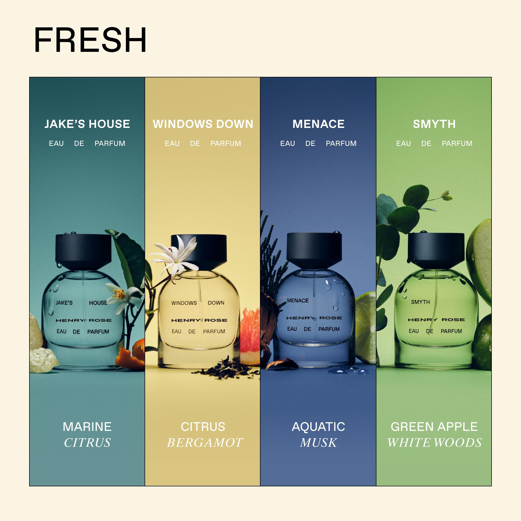 Henry Rose travel case organized sampler for easy travel.