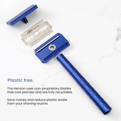 Henson Shaving Razor head with open channels for easy cleaning