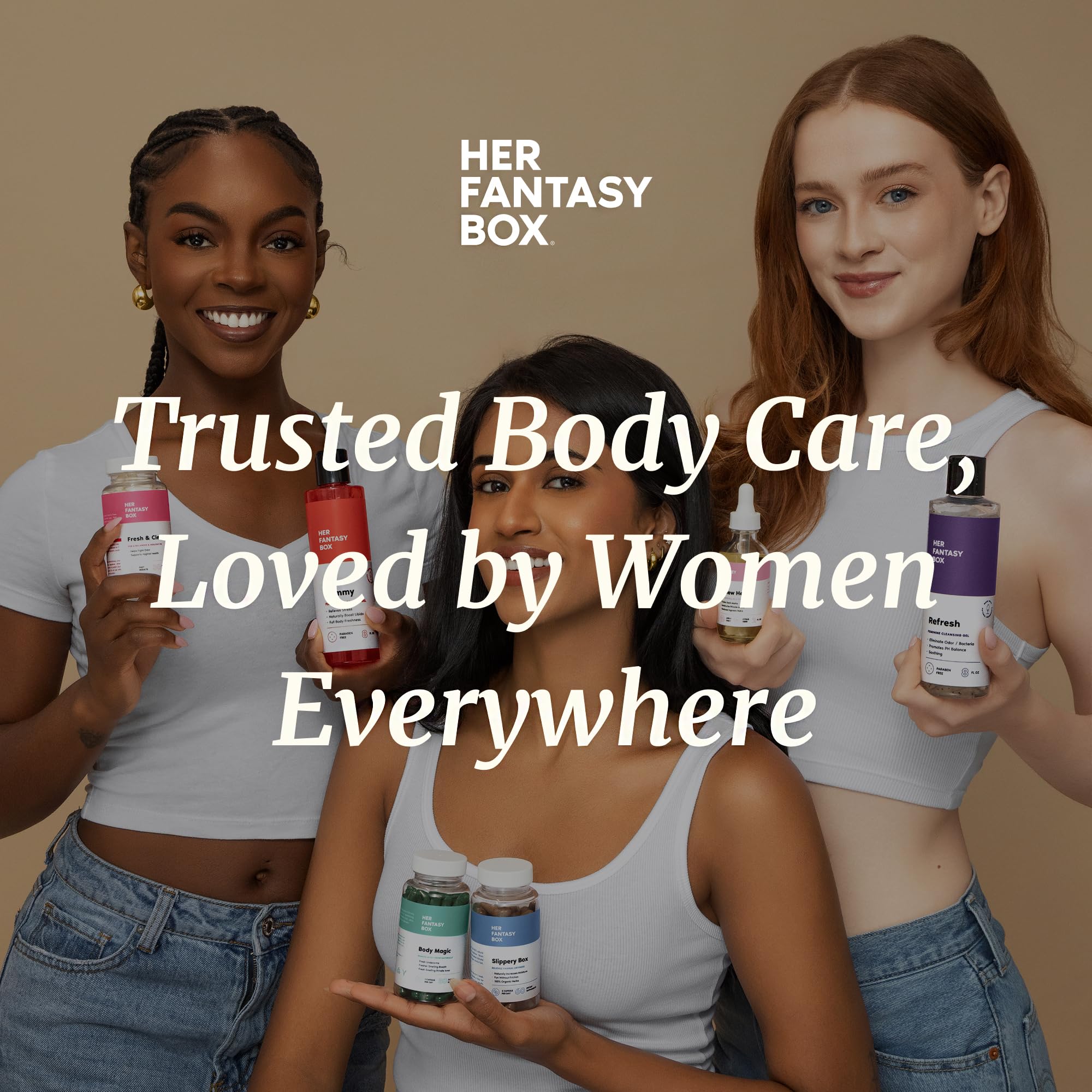 Empaque elegante de Her Fantasy Box realza la experiencia diaria