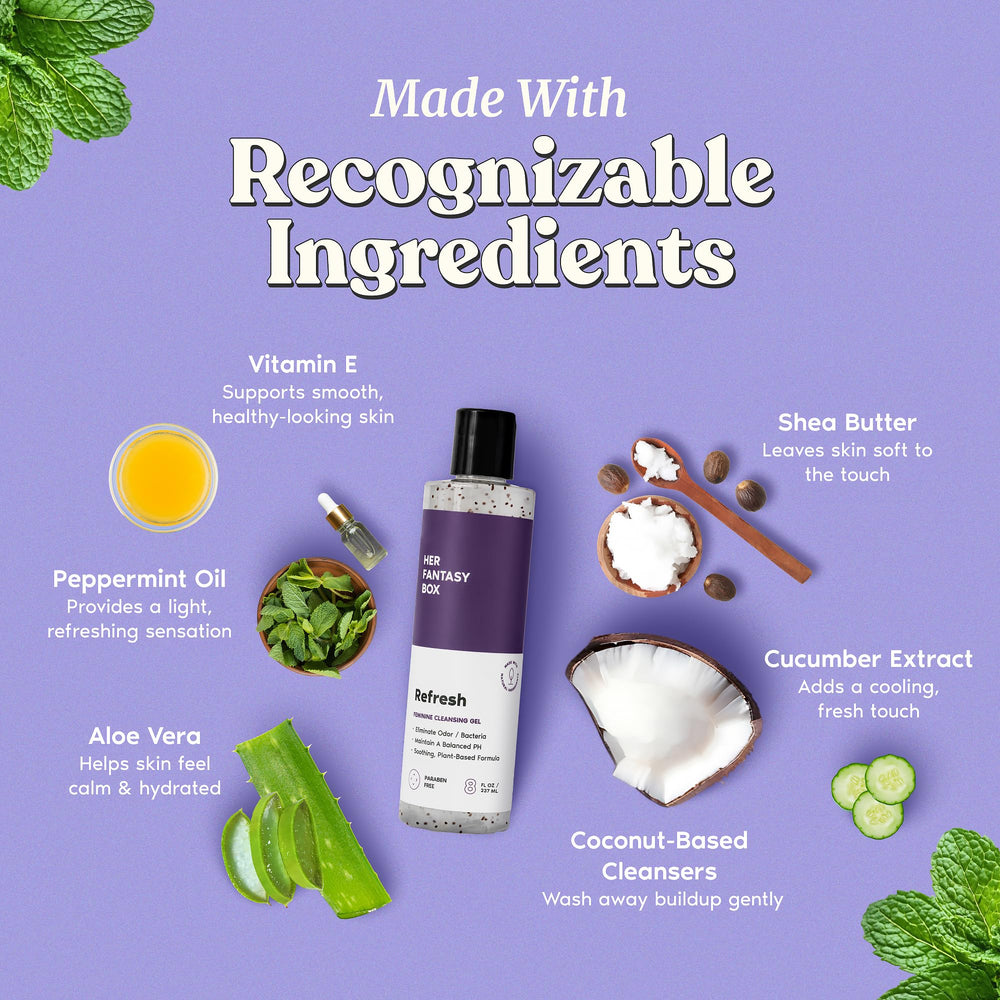 Her Fantasy Box Refresh gel de ducha: efecto refrescante gracias al aceite de menta natural.
