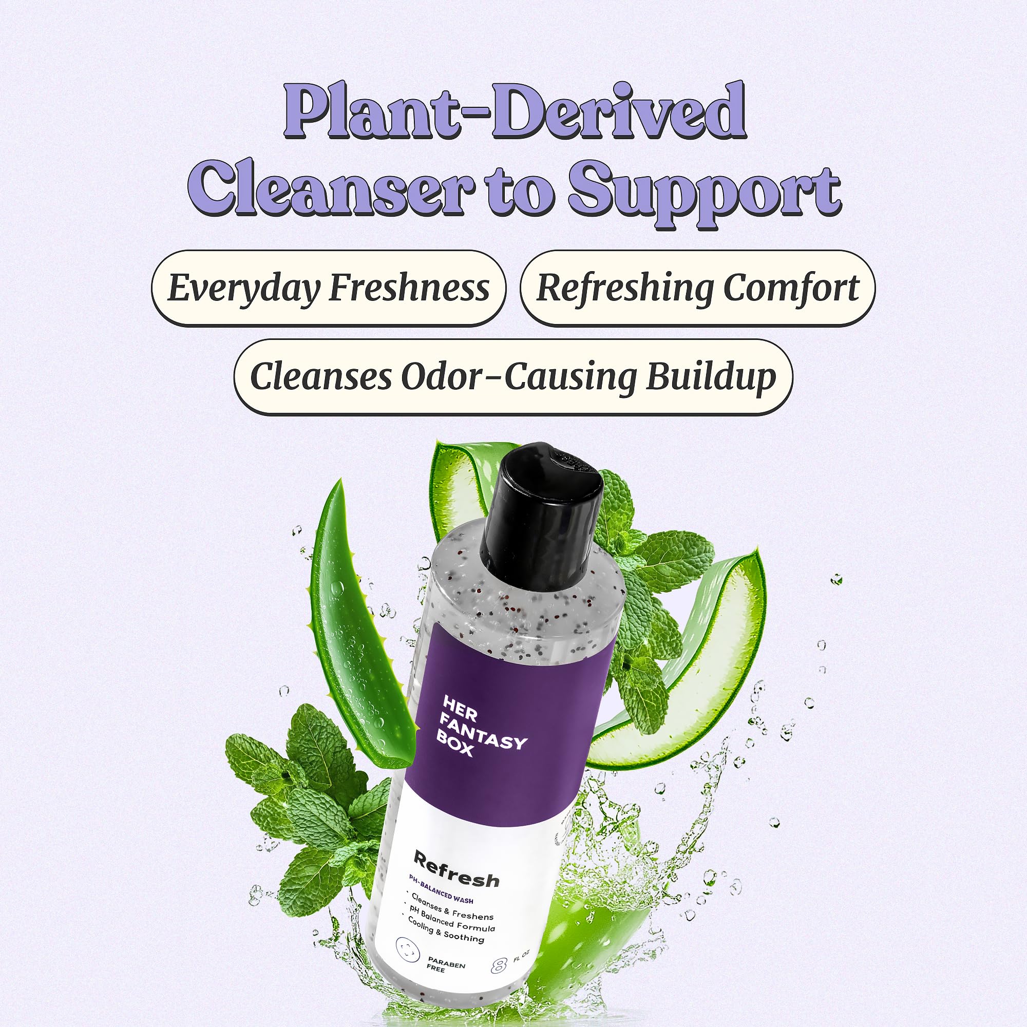 Her Fantasy Box Refresh gel de ducha: ingredientes naturales para cuidado íntimo.