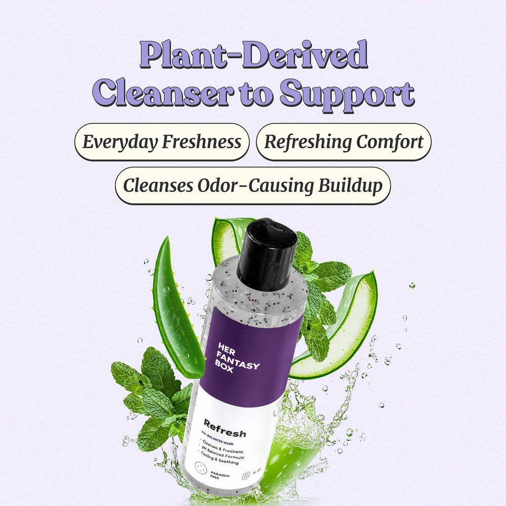 Her Fantasy Box Refresh gel de ducha: ingredientes naturales para cuidado íntimo.