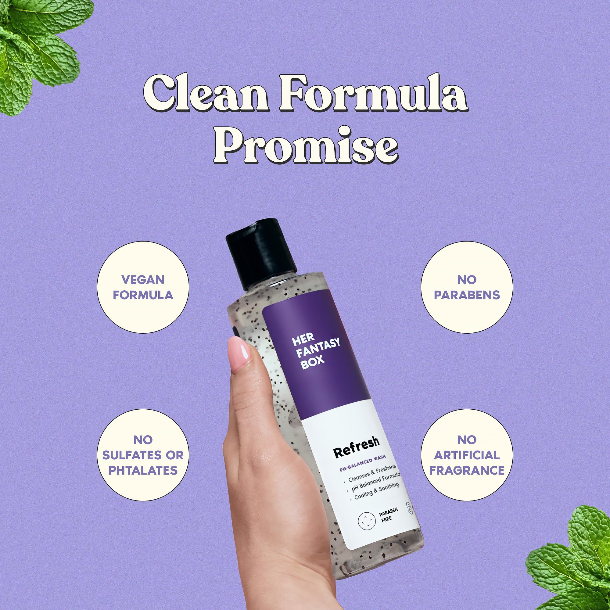 Her Fantasy Box Refresh gel de ducha: textura cremosa que forma espuma suave.