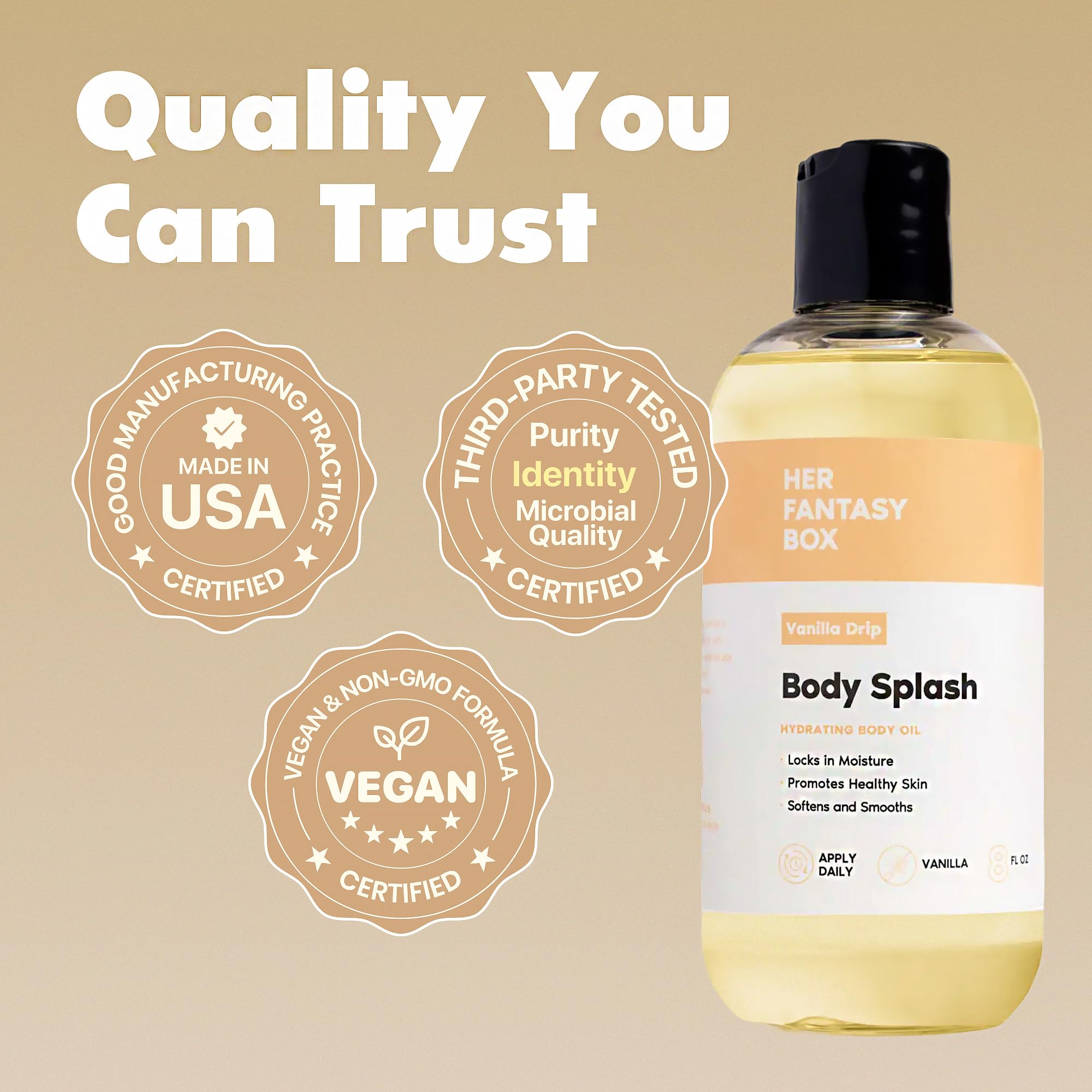Her Fantasy Box vanilla sugar scent close up with dessert vibe.