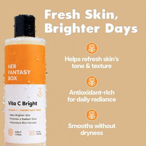 Her Fantasy Box Vita C Bright Curcuma Aceite de rosa mosqueta hidrata y suaviza