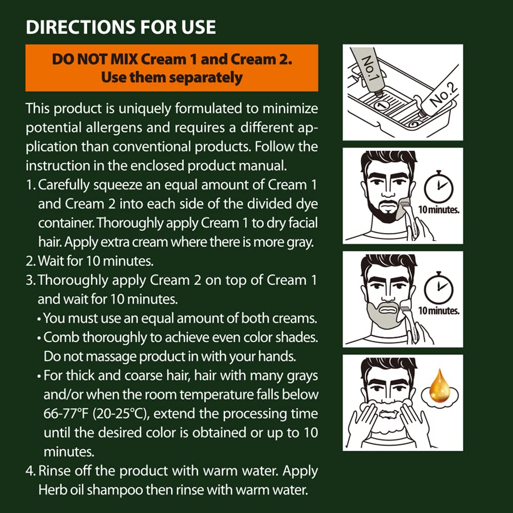 Herb Speedy Herb For Men Mustache & Beard Dye natural herbal extracts feature.
