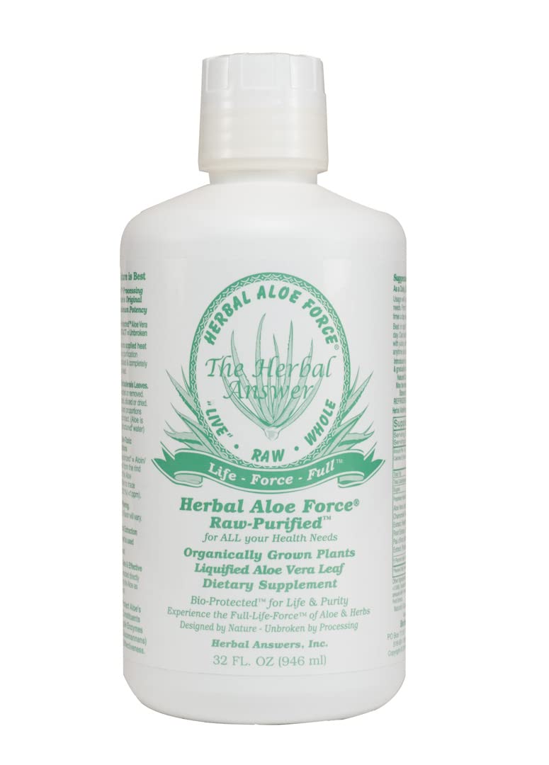 HERBAL ANSWERS Herbal Aloe Force bottle for daily wellness support.