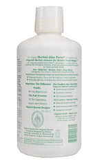 HERBAL ANSWERS label closeup highlighting AloeForce and herbal blend.