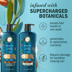 Herbal Essences Argan Oil Repair conditioner tube restoring softness and manageability.