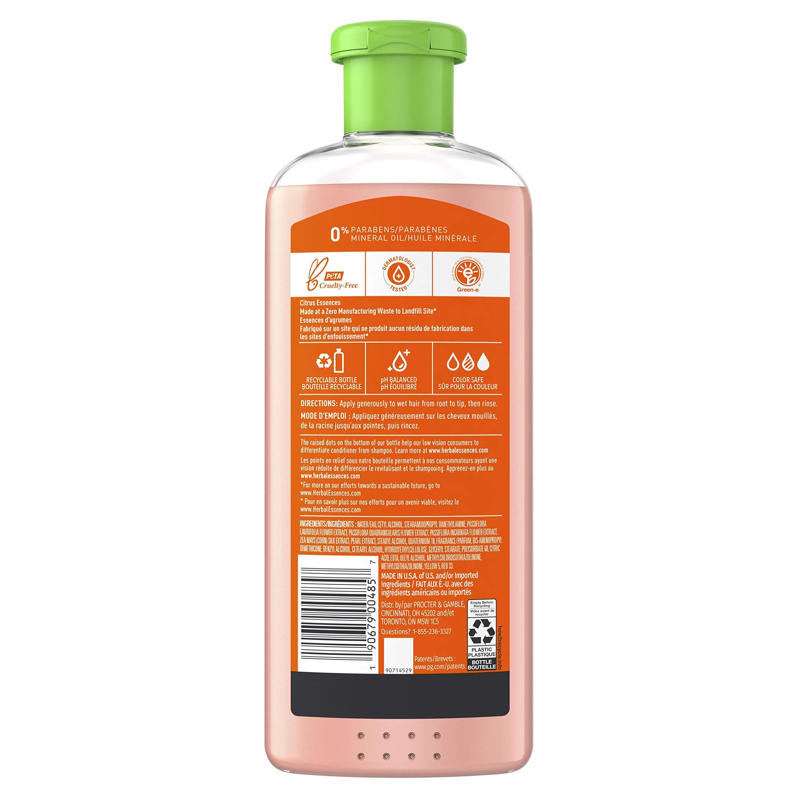 Herbal Essences Body Envy rinse leaves hair feeling clean.
