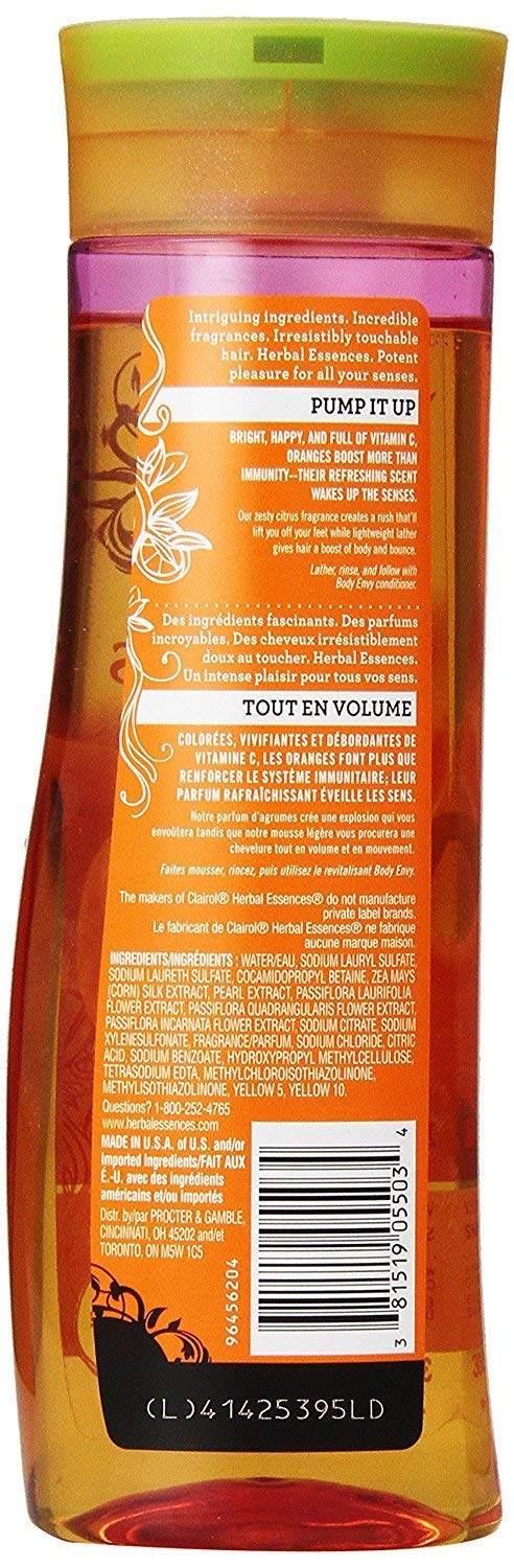 Herbal Essences Body Envy shampoo close-up lather highlights lightweight body for fine hair
