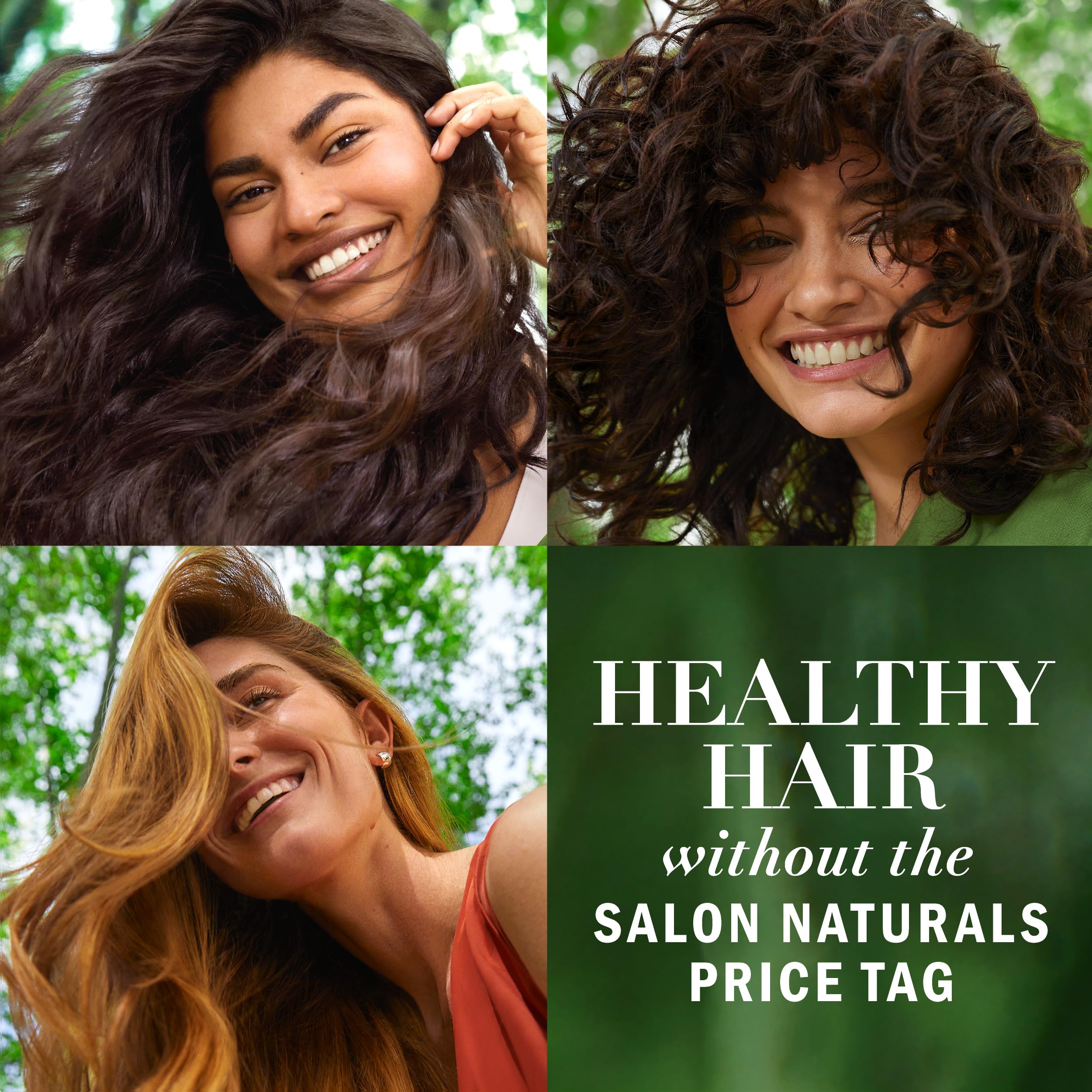 Herbal Essences botanicals Kew endorsement label emphasizes plant-based care.