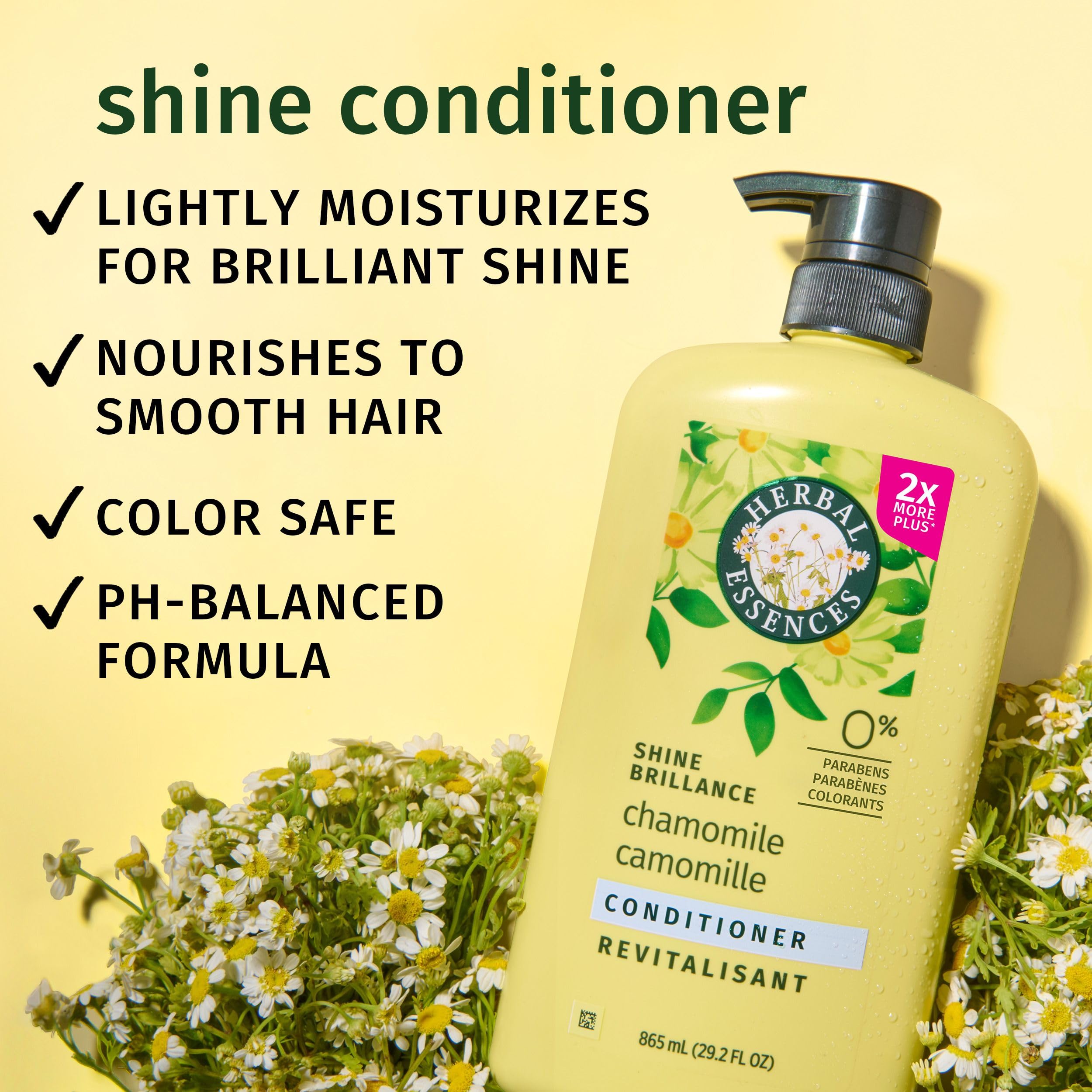 Aromas de pradera con Herbal Essences Chamomile Shine tras el lavado.