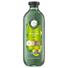 Champú Herbal Essences con aceite de aguacate sin sulfatos, limpia y suaviza.