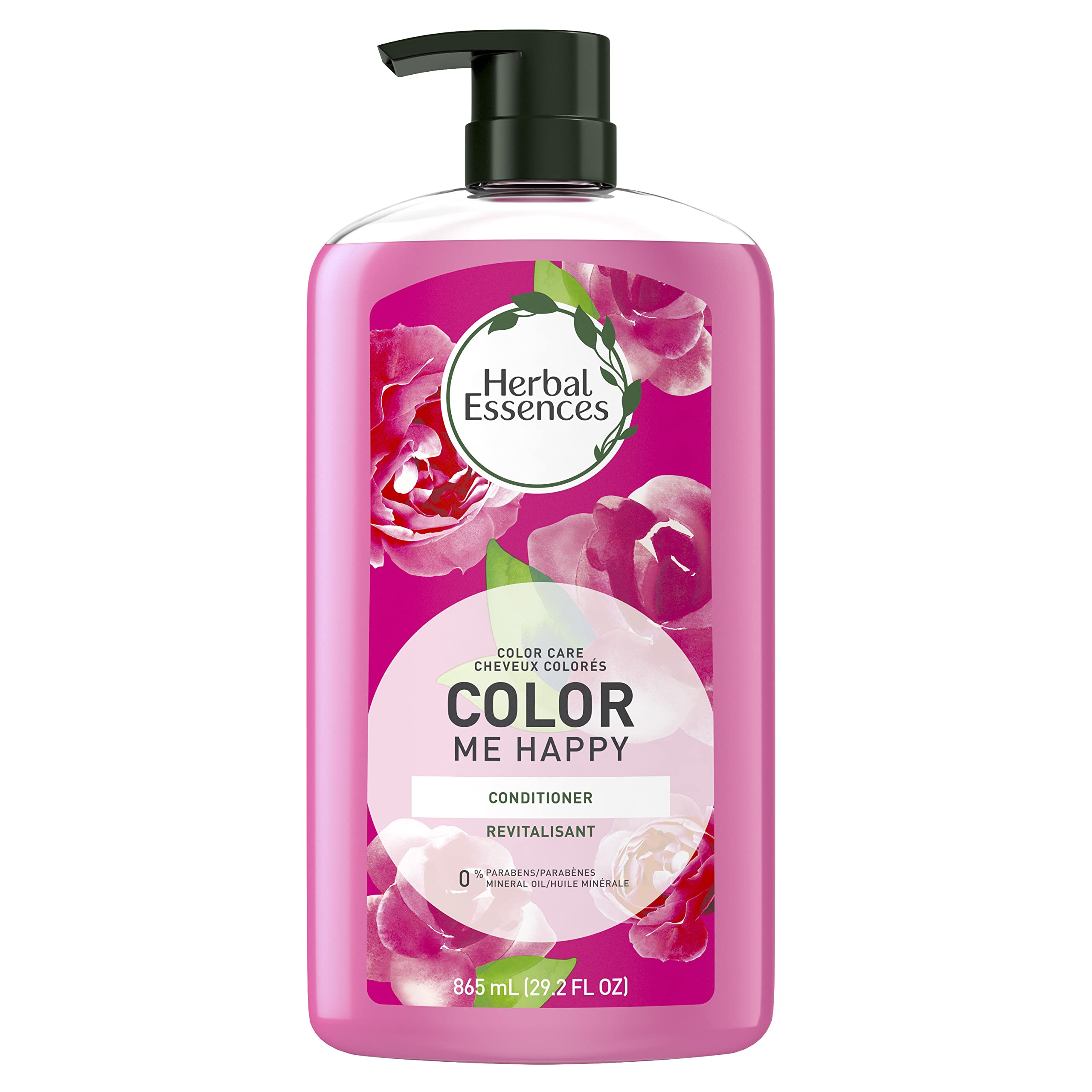Herbal Essences Color Me Happy conditioner bottle on display for color-treated hair protection