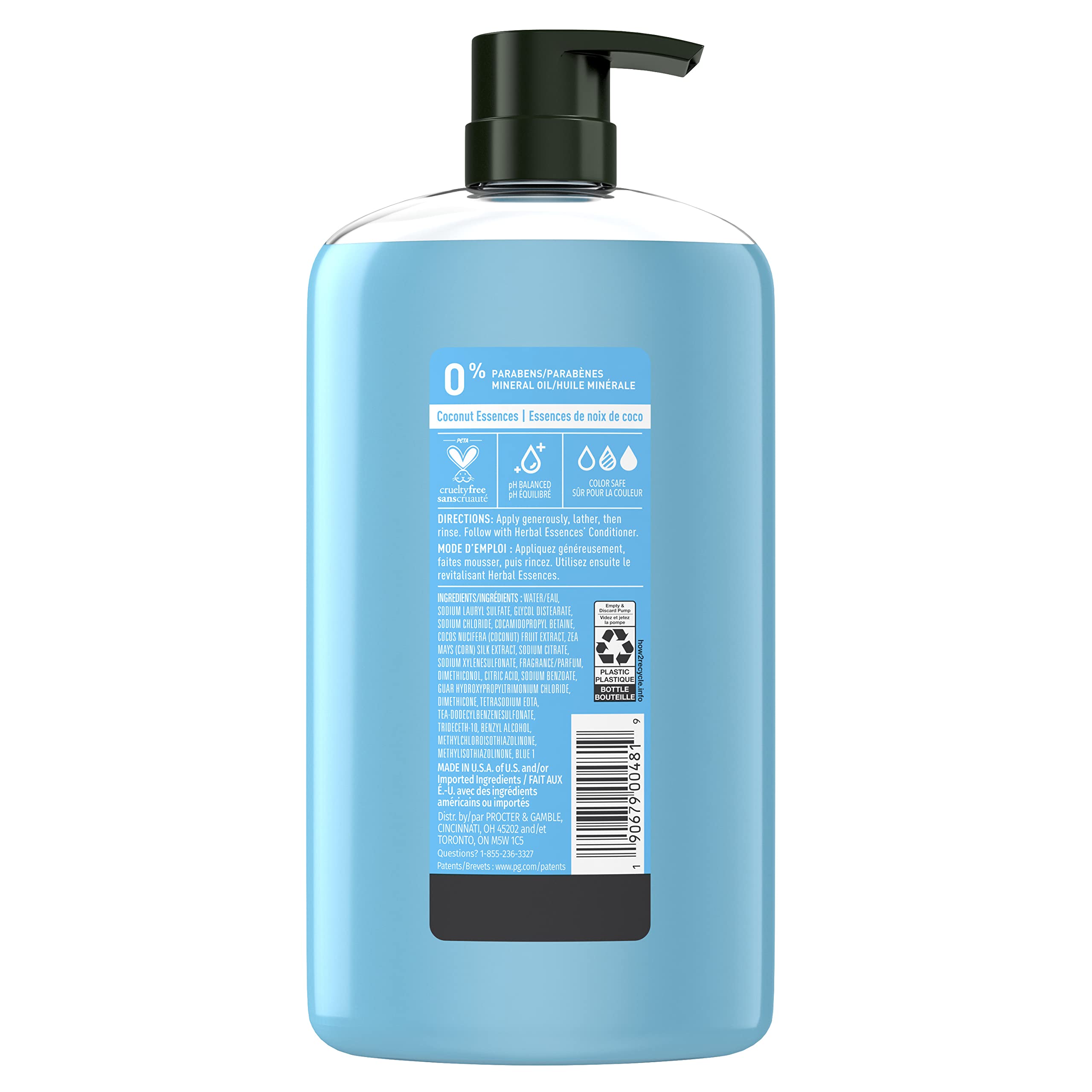 Herbal Essences Hello Hydration bottle emphasizes coconut scent and tropical mood.
