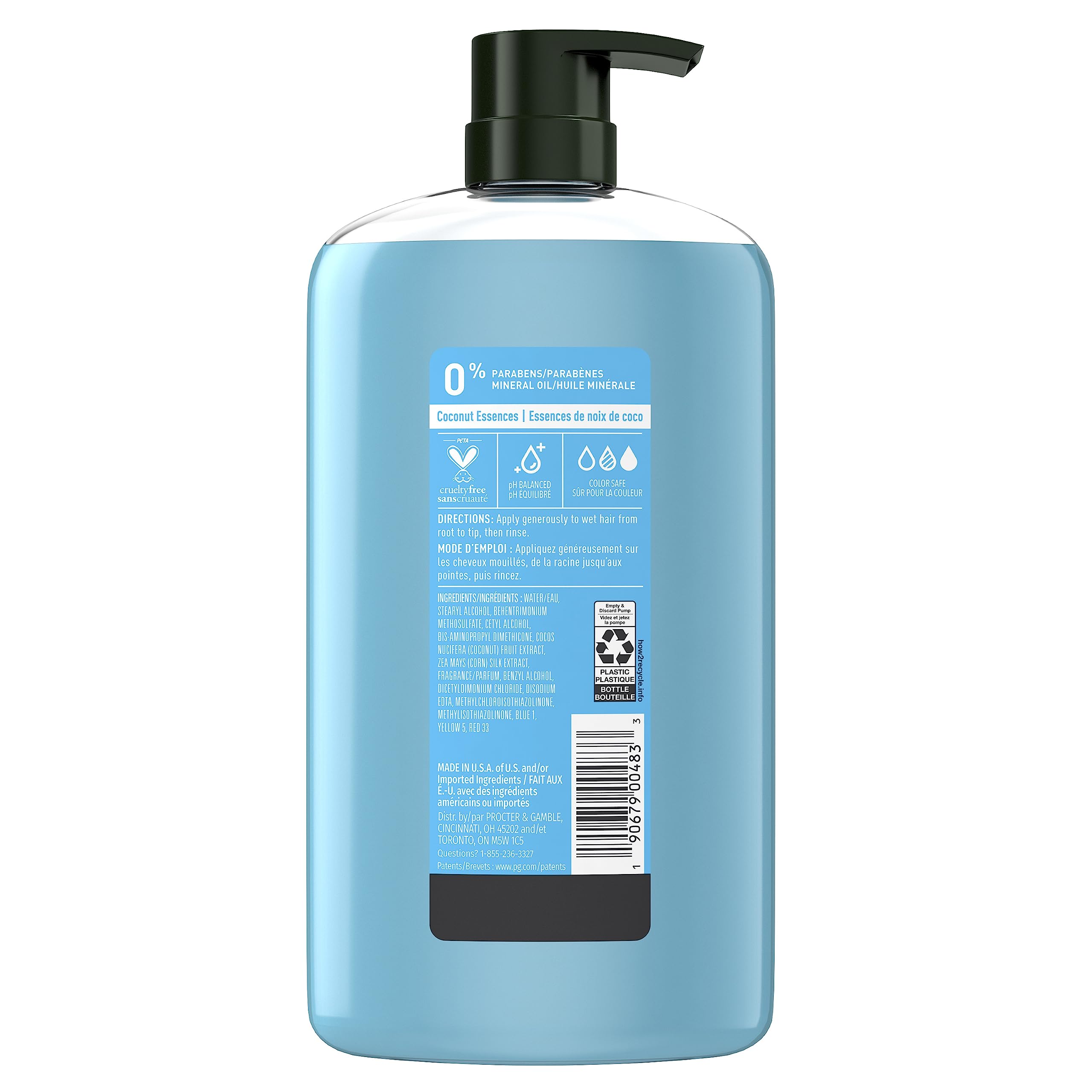 Hair care routine moments with conditioner and tropical coconut aroma