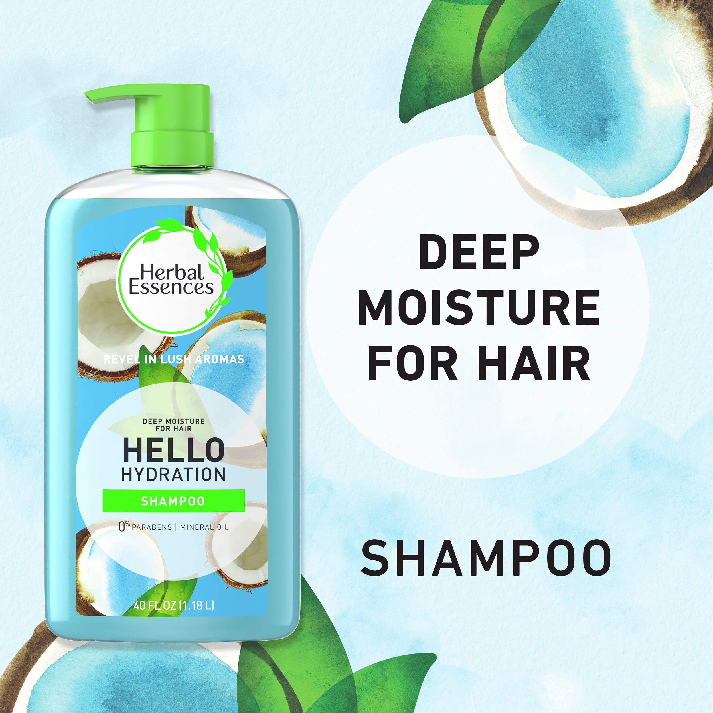 Ingredients label highlights paraben-free formula and gentle cleansing.