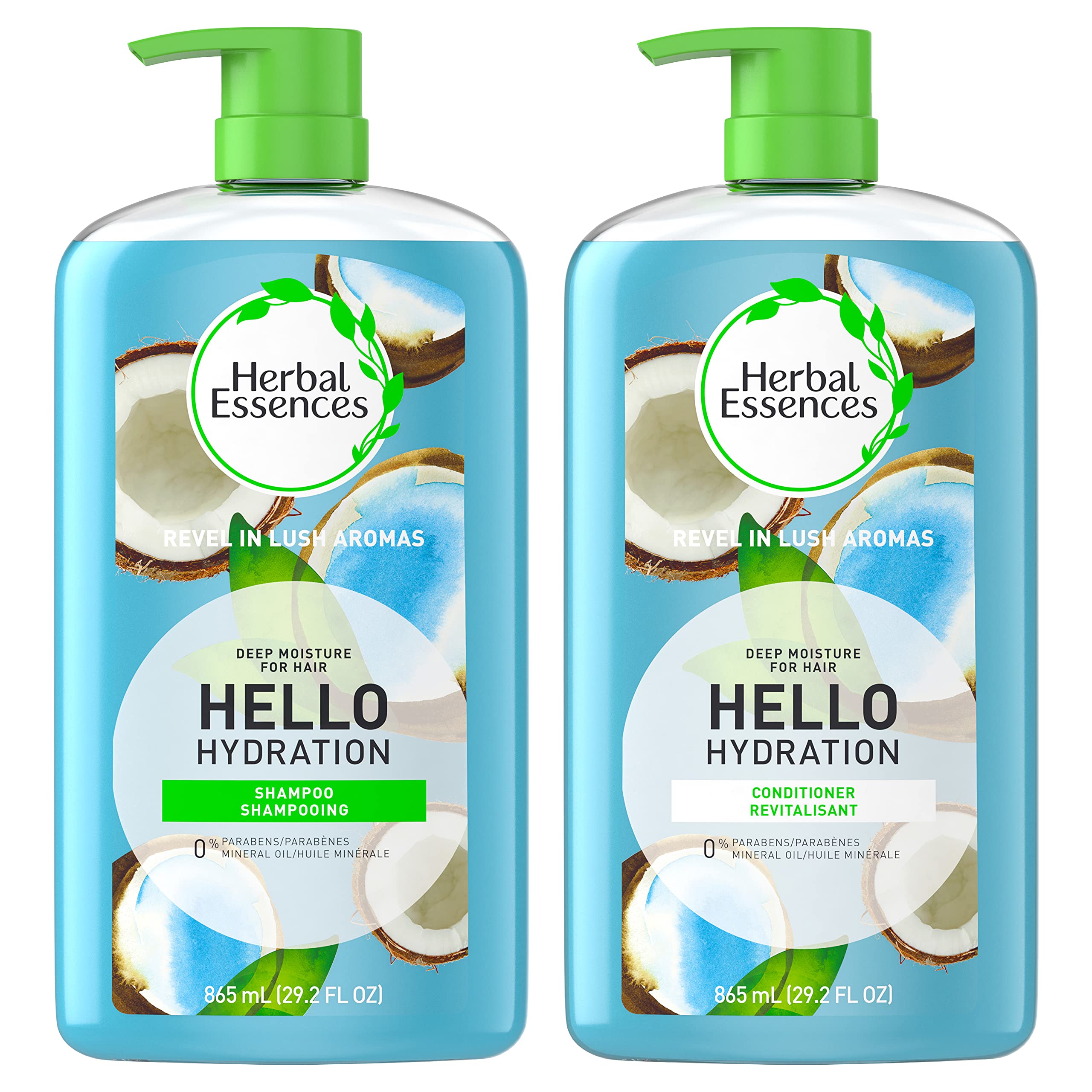 Brand and bottle: Herbal Essences Hello Hydration shampoo for moisturized hair.