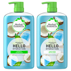 Brand and bottle: Herbal Essences Hello Hydration shampoo for moisturized hair.