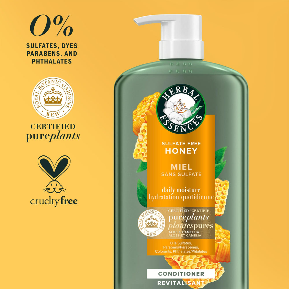 PETA Cruelty-Free seal shown on Herbal Essences Honey Daily Moisture Conditioner