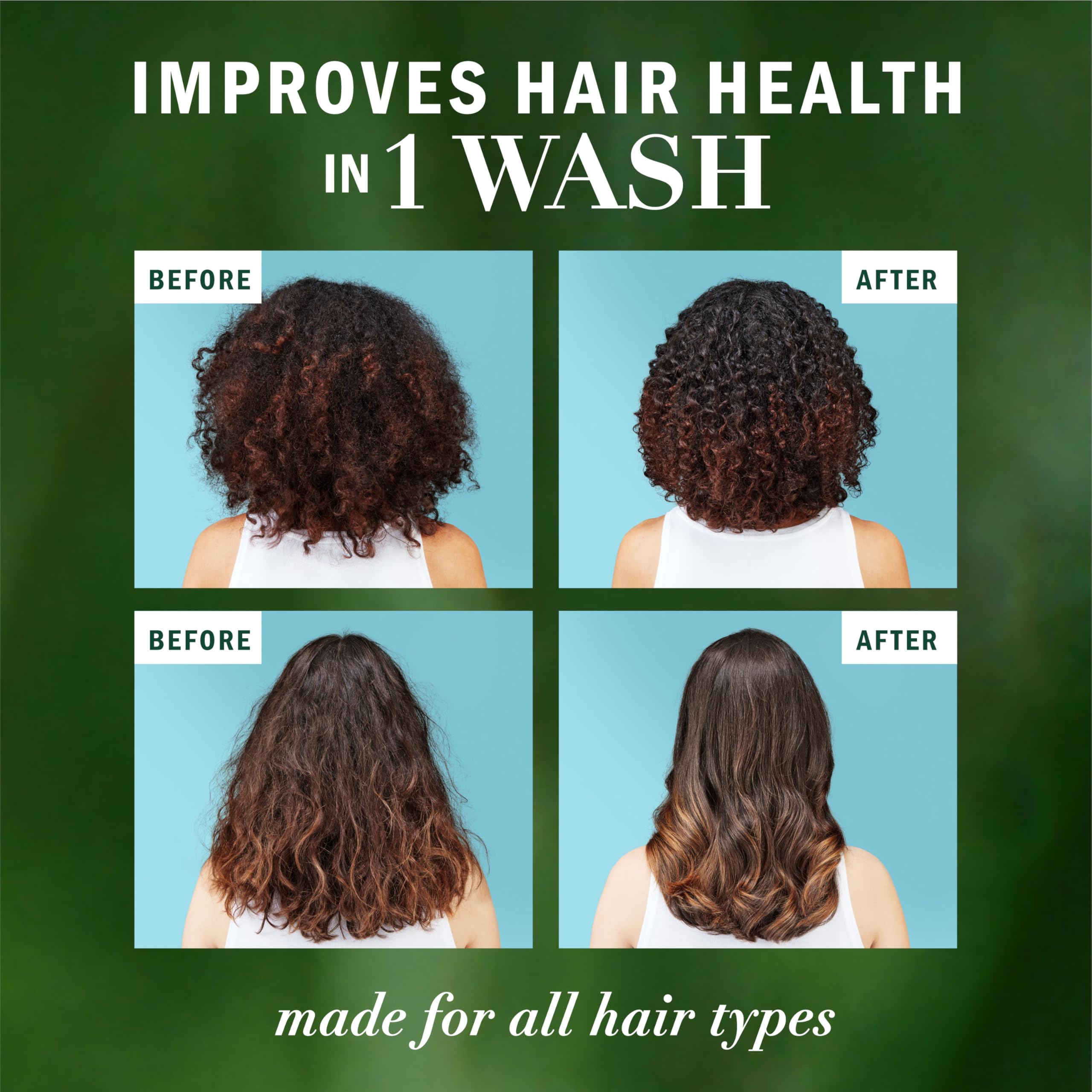 Herbal Essences paraben-free and dye-free formula for gentle cleansing.