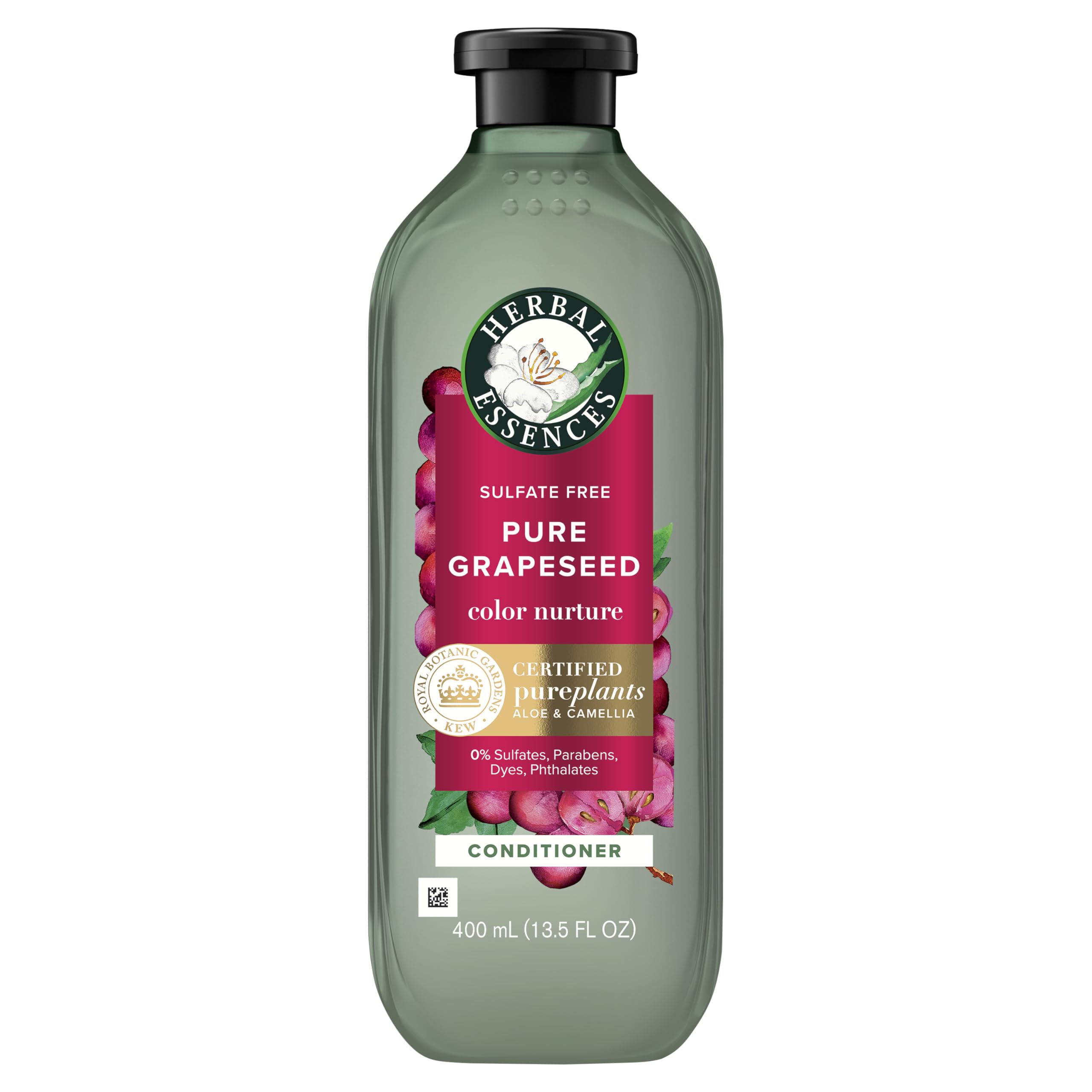 Herbal Essences Pure Grapeseed Color Nurture bottle front showing weightless nourishment for color-treated hair