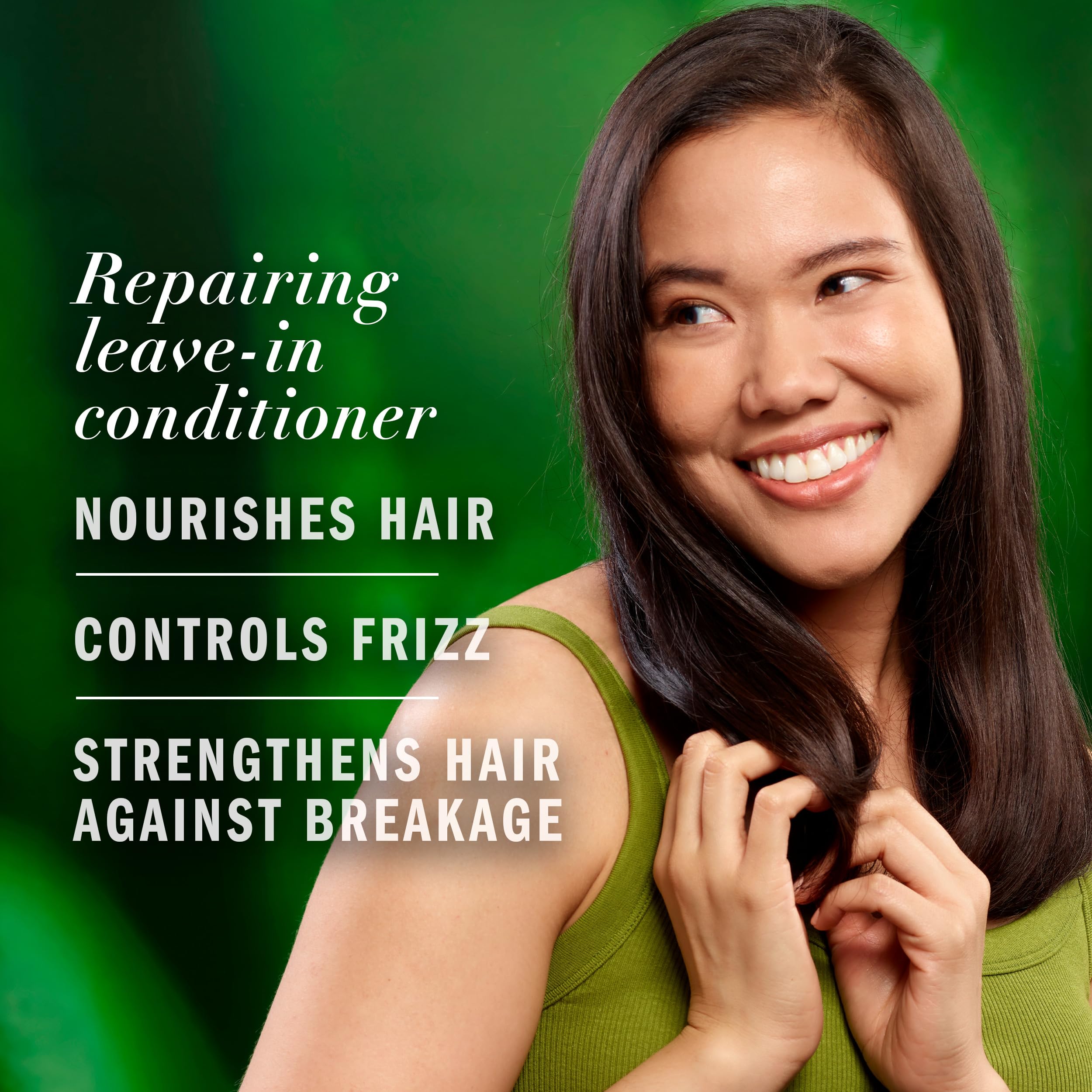 Herbal Essences Repairing, absorción rápida y cabello más ligero tras la aplicación.