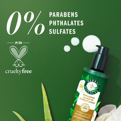 Frizz reducido con Herbal Essences Repairing, acabado ligero en cabello.