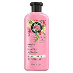 Acondicionador Herbal Essences rosa mosqueta en botella, suavidad y brillo