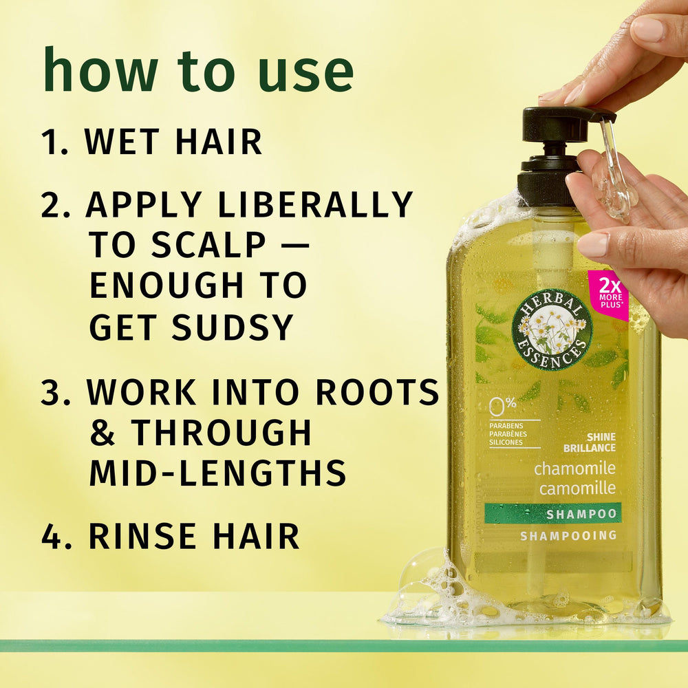 Champú Herbal Essences Shine Collection: manzanilla, aloe y flor de la pasión.