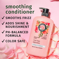 Herbal Essences Acondicionador: cabello liso con brillo saludable.