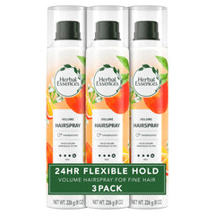 Herbal Essences Volume Hairspray bottle ready for all-day hold