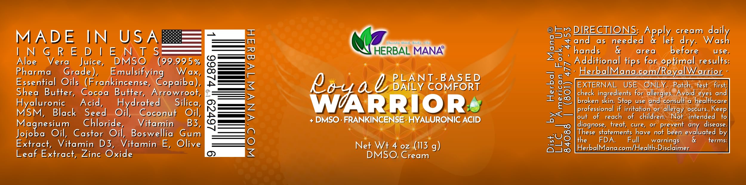 Herbal Mana Frankincense DMSO Body Cream is ready for daily use across body care routines.