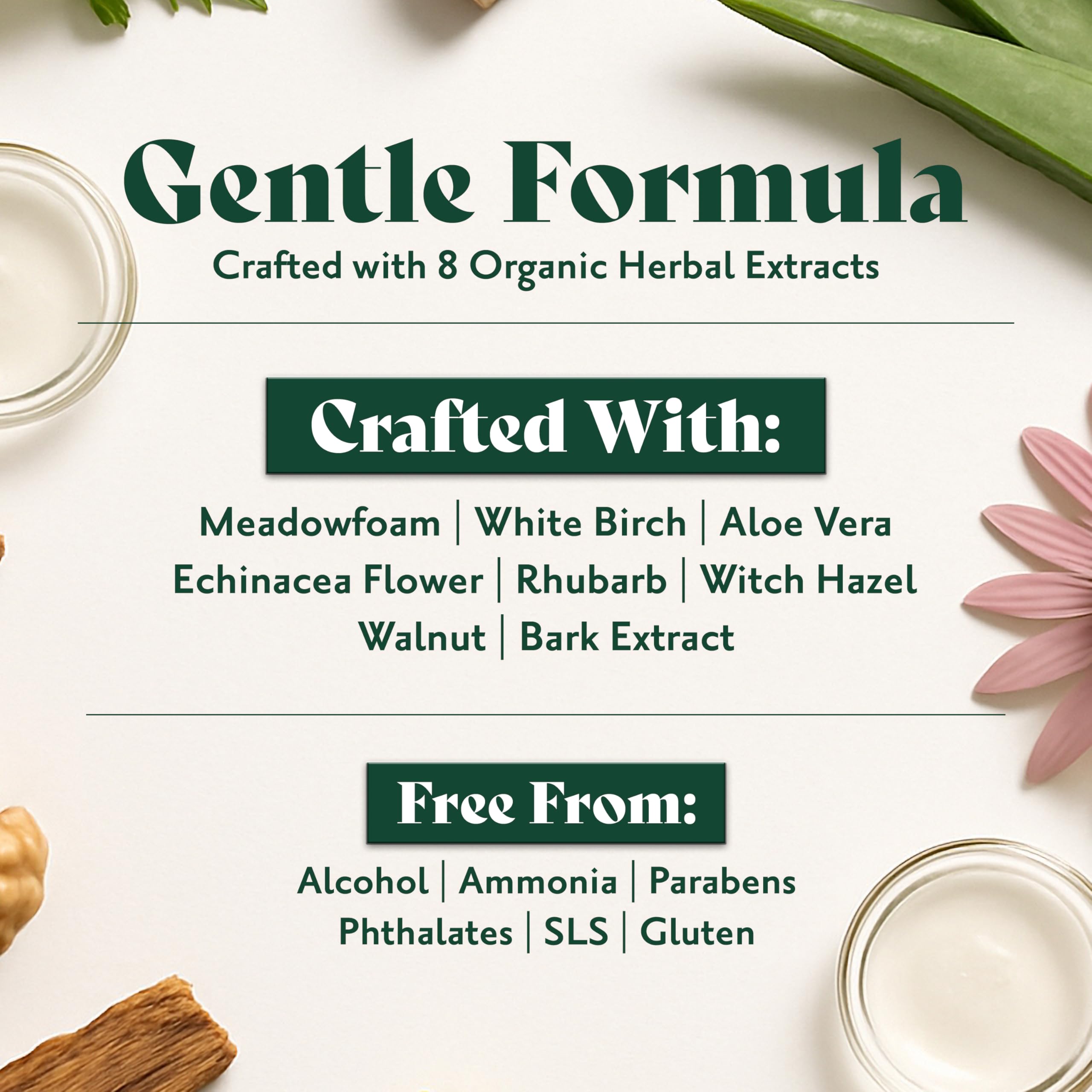 Herbatint gluten-free non-GMO formula supports sensitive scalps during coloring.